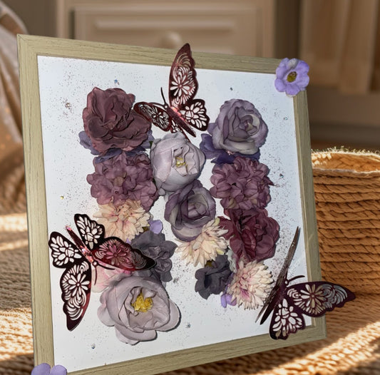 🖼️✨ Cadre personnalisé avec lettre en relief – Thème au choix ✨🖼️