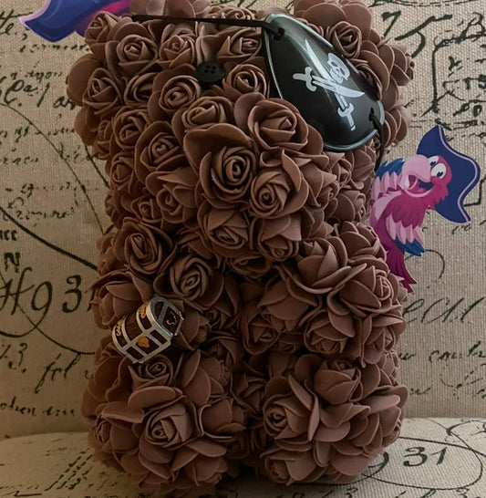 🏴‍☠️ Capitaine Câlin – Ours Pirate Marron Fait Main 🧸🤎