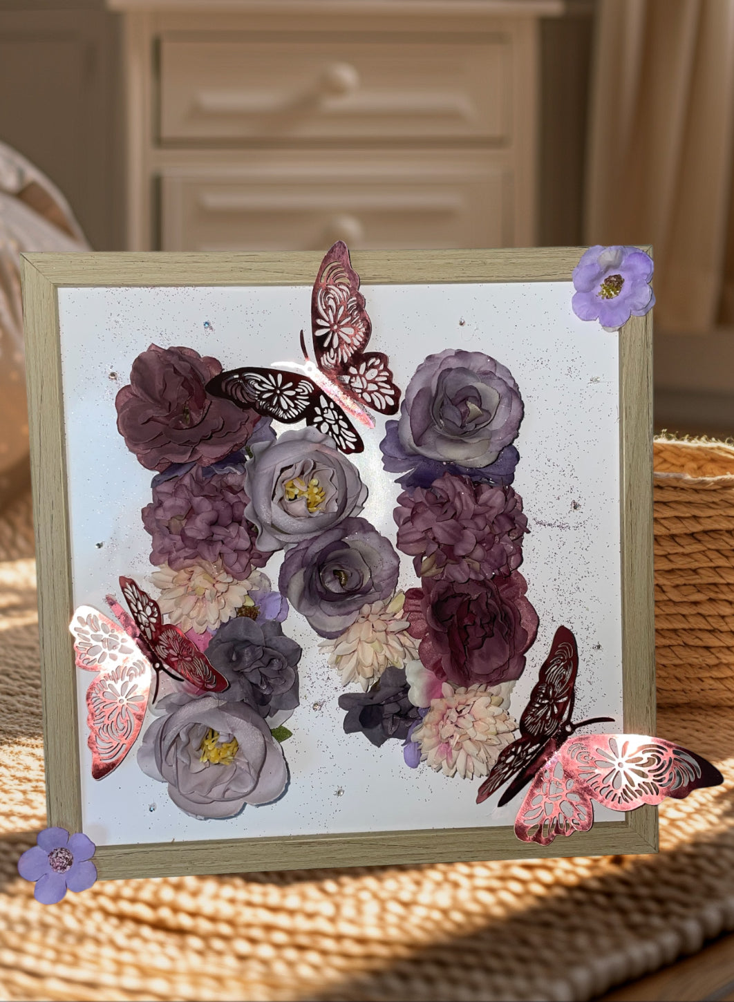 🖼️✨ Cadre personnalisé avec lettre en relief – Thème au choix ✨🖼️